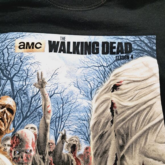 AMC The Walking Dead Season 4 Alex Ross Zombies Black T-shirt Small 2014 Gildan - Picture 3 of 7